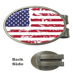Flag Usa Unite Stated America Money Clips (oval)  by uniart180623