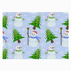 New Year Christmas Snowman Pattern, Large Glasses Cloth by uniart180623