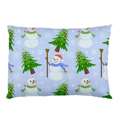 New Year Christmas Snowman Pattern, Pillow Case by uniart180623