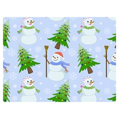 New Year Christmas Snowman Pattern, Two Sides Premium Plush Fleece Blanket (extra Small) by uniart180623