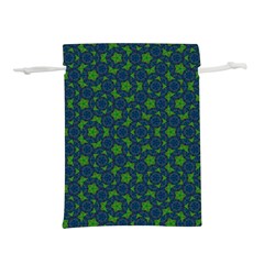 Green Patterns Lines Circles Texture Colorful Lightweight Drawstring Pouch (l)