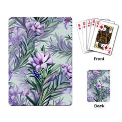 Beautiful Rosemary Floral Pattern Playing Cards Single Design (rectangle)