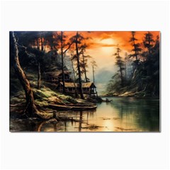 Fantasy Landscape Foggy Mysterious Postcards 5  X 7  (pkg Of 10)