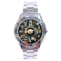 Technology Robot Internet Processor Stainless Steel Analogue Watch by Ravend