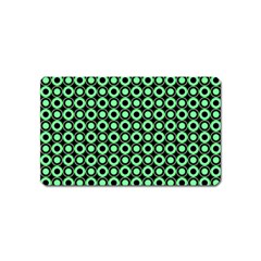 Mazipoodles Green Donuts Polka Dot Magnet (name Card) by Mazipoodles