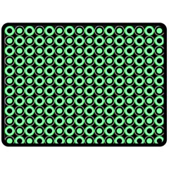 Mazipoodles Green Donuts Polka Dot Two Sides Fleece Blanket (large) by Mazipoodles