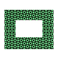 Mazipoodles Green Donuts Polka Dot White Tabletop Photo Frame 4 x6  by Mazipoodles