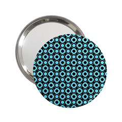 Mazipoodles Blue Donuts Polka Dot 2 25  Handbag Mirrors by Mazipoodles