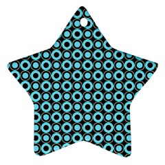 Mazipoodles Blue Donuts Polka Dot Star Ornament (two Sides) by Mazipoodles