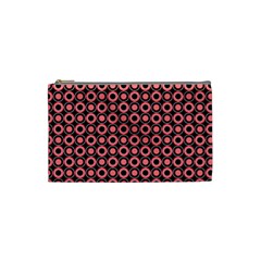 Mazipoodles Red Donuts Polka Dot  Cosmetic Bag (small)