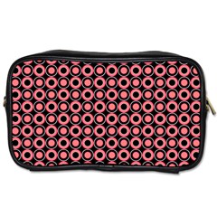 Mazipoodles Red Donuts Polka Dot  Toiletries Bag (one Side)