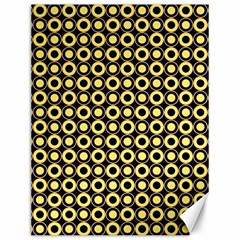  Mazipoodles Yellow Donuts Polka Dot Canvas 12  X 16  by Mazipoodles