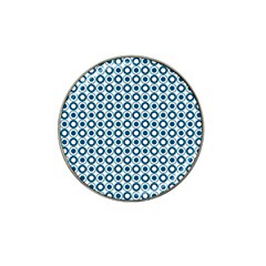 Mazipoodles Dusty Duck Egg Blue White Donuts Polka Dot Hat Clip Ball Marker (4 Pack) by Mazipoodles