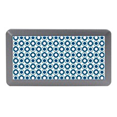 Mazipoodles Dusty Duck Egg Blue White Donuts Polka Dot Memory Card Reader (mini) by Mazipoodles