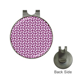 Mazipoodles Magenta White Donuts Polka Dot Hat Clips With Golf Markers