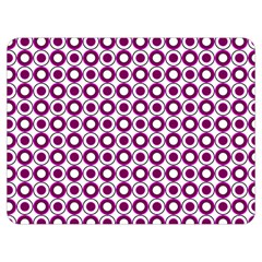 Mazipoodles Magenta White Donuts Polka Dot Premium Plush Fleece Blanket (extra Small) by Mazipoodles