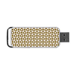 Mazipoodles Olive White Donuts Polka Dot Portable Usb Flash (one Side) by Mazipoodles