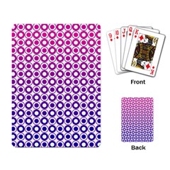 Mazipoodles Pink Purple White Gradient Donuts Polka Dot  Playing Cards Single Design (rectangle) by Mazipoodles