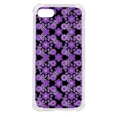 Bitesize Flowers Pearls And Donuts Lilac Black Iphone Se by Mazipoodles