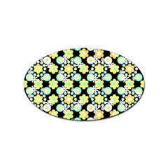 Bitesize Flowers Pearls And Donuts Yellow Spearmint Orange Black White Sticker Oval (100 Pack)