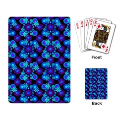 Bitesize Flowers Pearls And Donuts Purple Blue Black Playing Cards Single Design (rectangle)