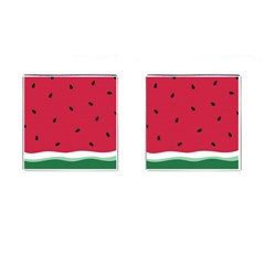 Minimalist Summer Watermelon Wallpaper Cufflinks (square) by Ravend