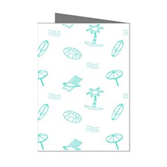 Summer Beach Seamless Pattern Mini Greeting Cards (pkg Of 8) by ConteMonfrey