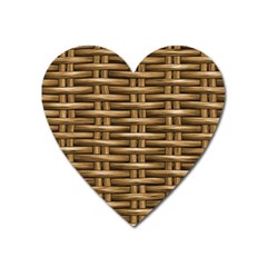 Brown Digital Straw - Country Side Heart Magnet by ConteMonfrey