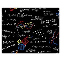 Black Background With Text Overlay Mathematics Formula Board Two Sides Premium Plush Fleece Blanket (medium) by uniart180623