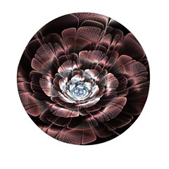 Flower Fractal Art Cool Petal Abstract Mini Round Pill Box by uniart180623