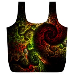 Green And Red Lights Wallpaper Fractal Digital Art Artwork Full Print Recycle Bag (xxl) by uniart180623