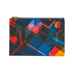 Minimalist Abstract Shaping Abstract Digital Art Minimalism Cosmetic Bag (large) by uniart180623