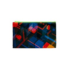 Minimalist Abstract Shaping Abstract Digital Art Minimalism Cosmetic Bag (xs) by uniart180623