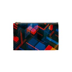 Minimalist Abstract Shaping Abstract Digital Art Cosmetic Bag (small) by uniart180623