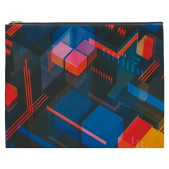 Minimalist Abstract Shaping Abstract Digital Art Cosmetic Bag (xxxl) by uniart180623
