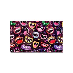Funny Monster Mouths Sticker Rectangular (100 Pack)