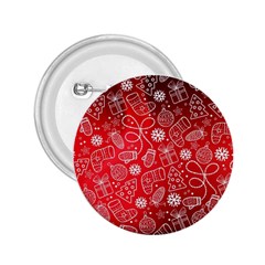 Christmas Pattern Red 2 25  Buttons