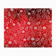 Christmas Pattern Red Small Glasses Cloth (2 Sides)