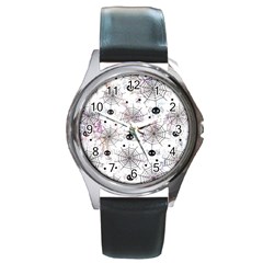 Creepy Spider Round Metal Watch by uniart180623