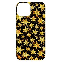 Shiny Glitter Stars Iphone 14 Black Uv Print Case by uniart180623