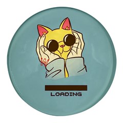 Loading Cat Cute Cuddly Animal Sweet Plush Round Glass Fridge Magnet (4 Pack) by uniart180623