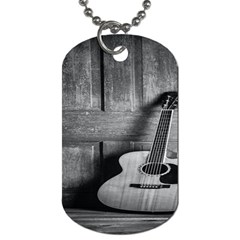 Acoustic Guitar Dog Tag (two Sides) by artworkshop