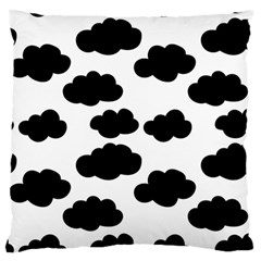 Black Clouds Large Premium Plush Fleece Cushion Case (two Sides) by ConteMonfrey