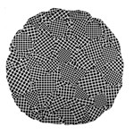 Geometric Noir Pattern Large 18  Premium Round Cushions Back