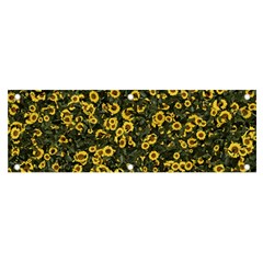 Sunflowers Yellow Flowers Flowers Digital Drawing Banner And Sign 6  X 2  by Simbadda