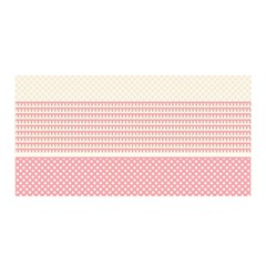 Background Pink Beige Decorative Texture Craft Satin Wrap 35  X 70  by Simbadda