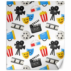 Cinema Icons Pattern Seamless Signs Symbols Collection Icon Canvas 8  X 10  by Simbadda