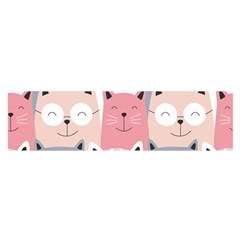 Cute Seamless Pattern With Cats Oblong Satin Scarf (16  X 60 ) by Simbadda