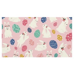 Cute Bunnies Easter Eggs Seamless Pattern Banner And Sign 7  X 4  by Simbadda