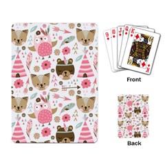 Pink Animals Pattern Playing Cards Single Design (rectangle) by Simbadda